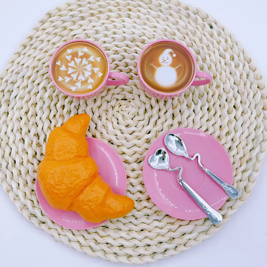 Children Play House Toy Simulation Coffee Snack Set Meal Italian Coffee Toy