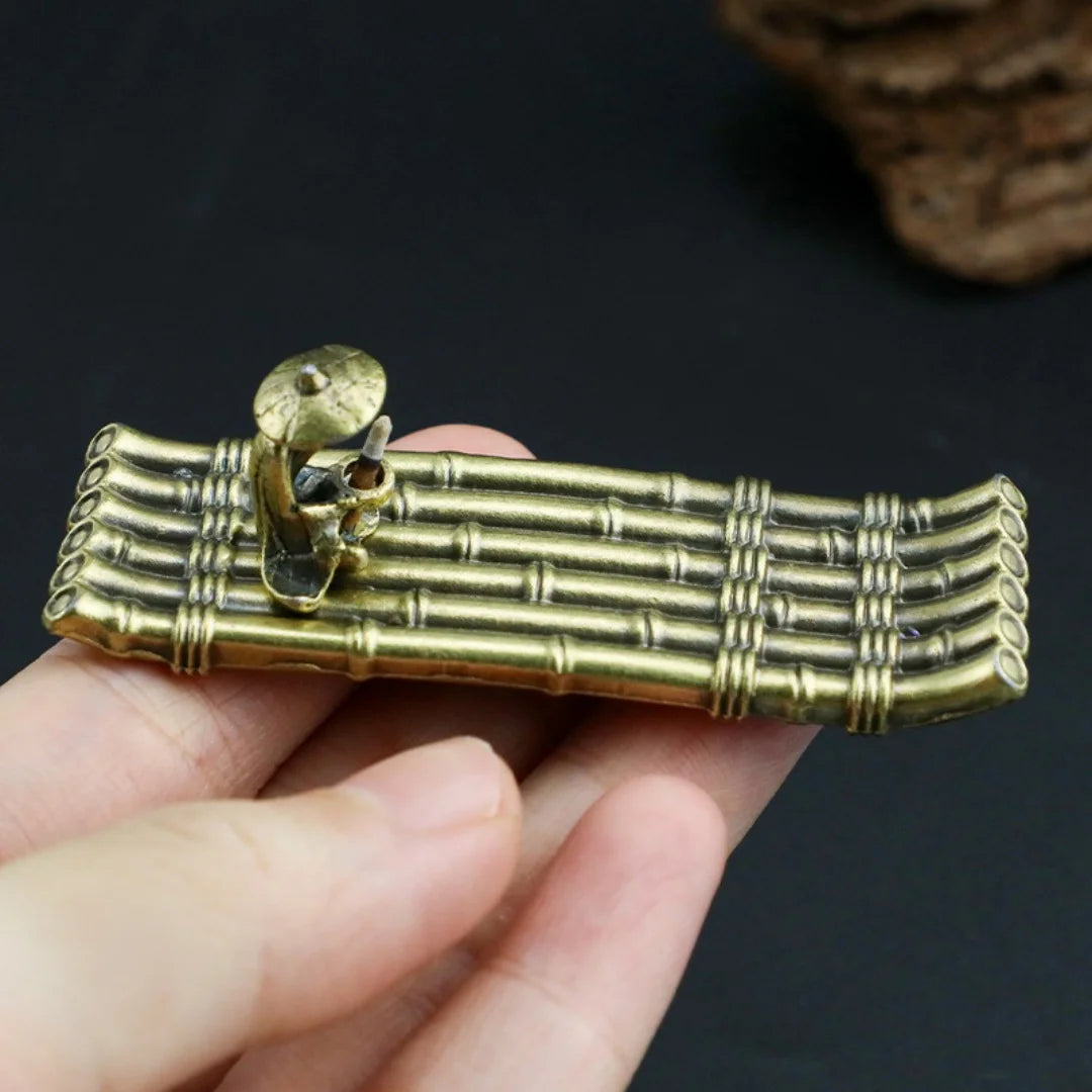 Antique Brass Nautical Boat Creative Awning Fishing Boat Holder Desktop Ornament Home Decor Gift for Birthday Christmas Party