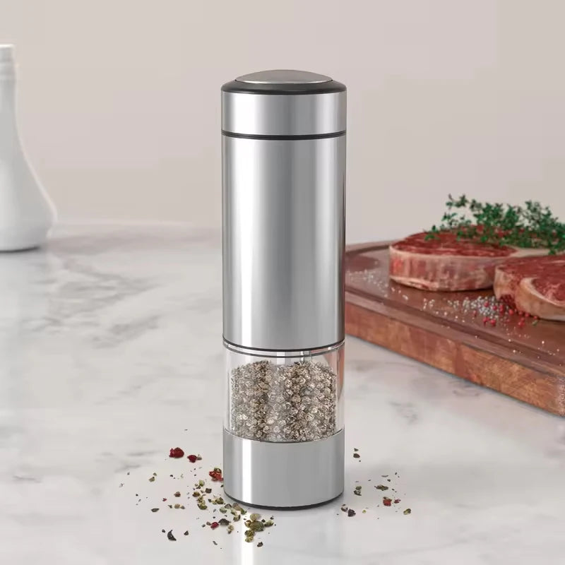 1/2pcs Electric Automatic Salt And Pepper Grinder Set with LED Light Adjustable Spice Mill Kitchen Tools for Cooking