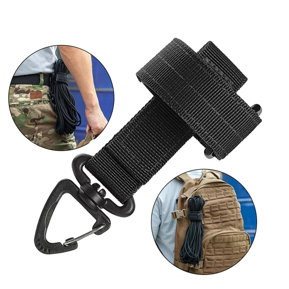 1 PC Mountaineering Buckle Outdoor Keychain Gear Clip Keeper Pouch Belt Keychain Gloves Rope Holder Hook Camping