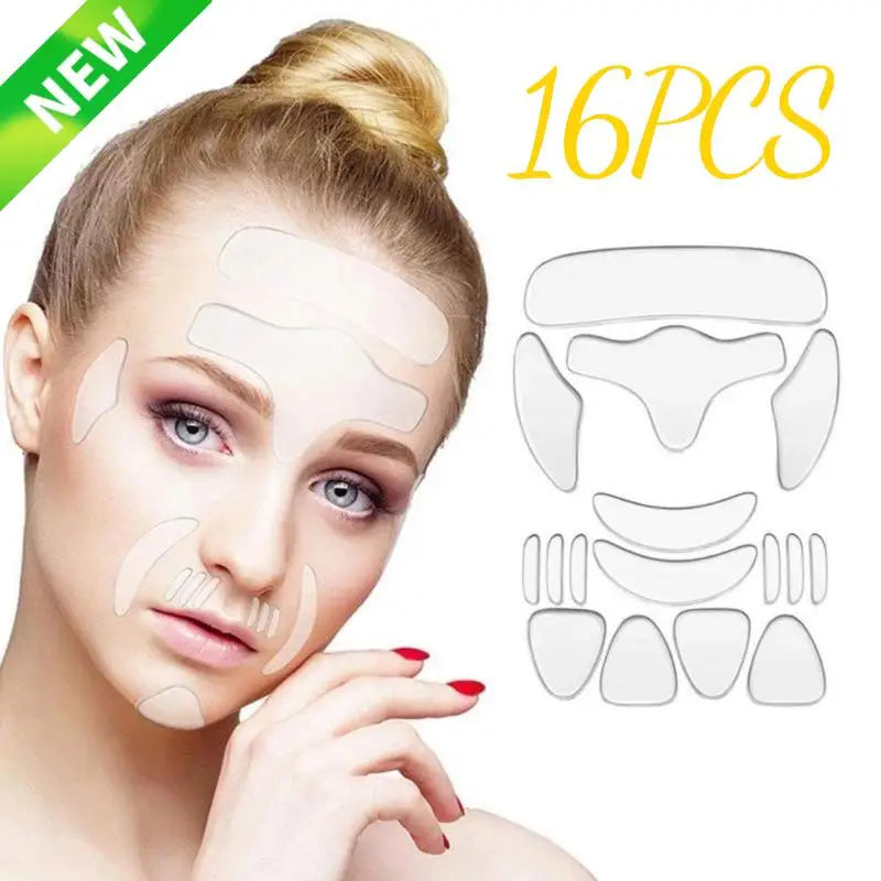 1-3sets Reusable Silicone Patches Anti Rimpel Pads Wrinkle Removal Sticker Face Forehead Neck Eye Sticker Skin Care Patch
