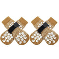 4Pcs/set Anti Slip Dog Socks with Straps Traction Control for Indoor on Hardwood Floor Wear Pet Paw Protector for Small Dogs Pet