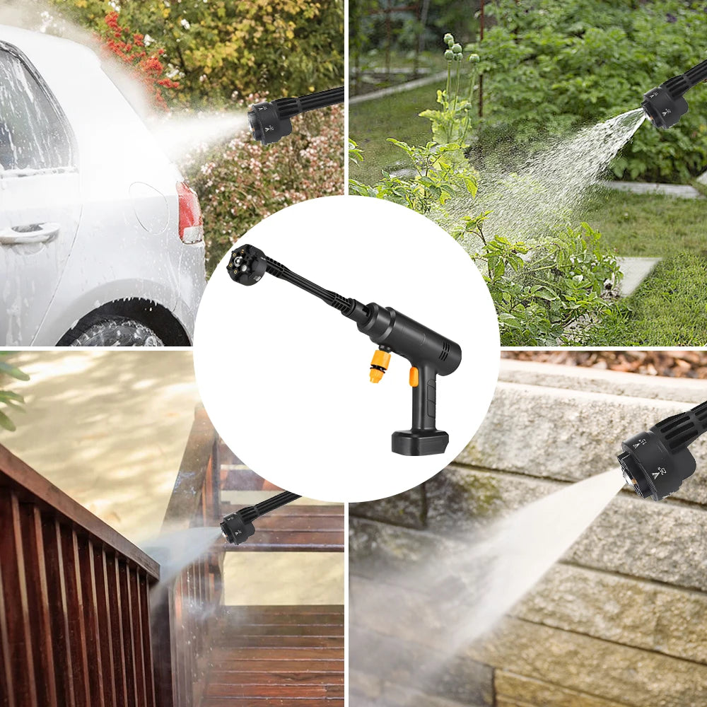 New 6-IN-1 60Bar High-Pressure Cleaning Machine Car Water Gun Toolbox Suitable for Makita 21V Battery