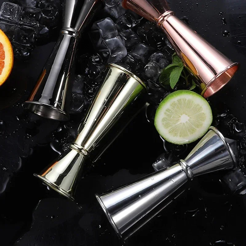 1/2PCS 30/60ml Cocktail Wine Shaker Measure Cup Stainless Steel Double Shot Drink Spirit Measure Jigger Kitchen Supplies Gadget