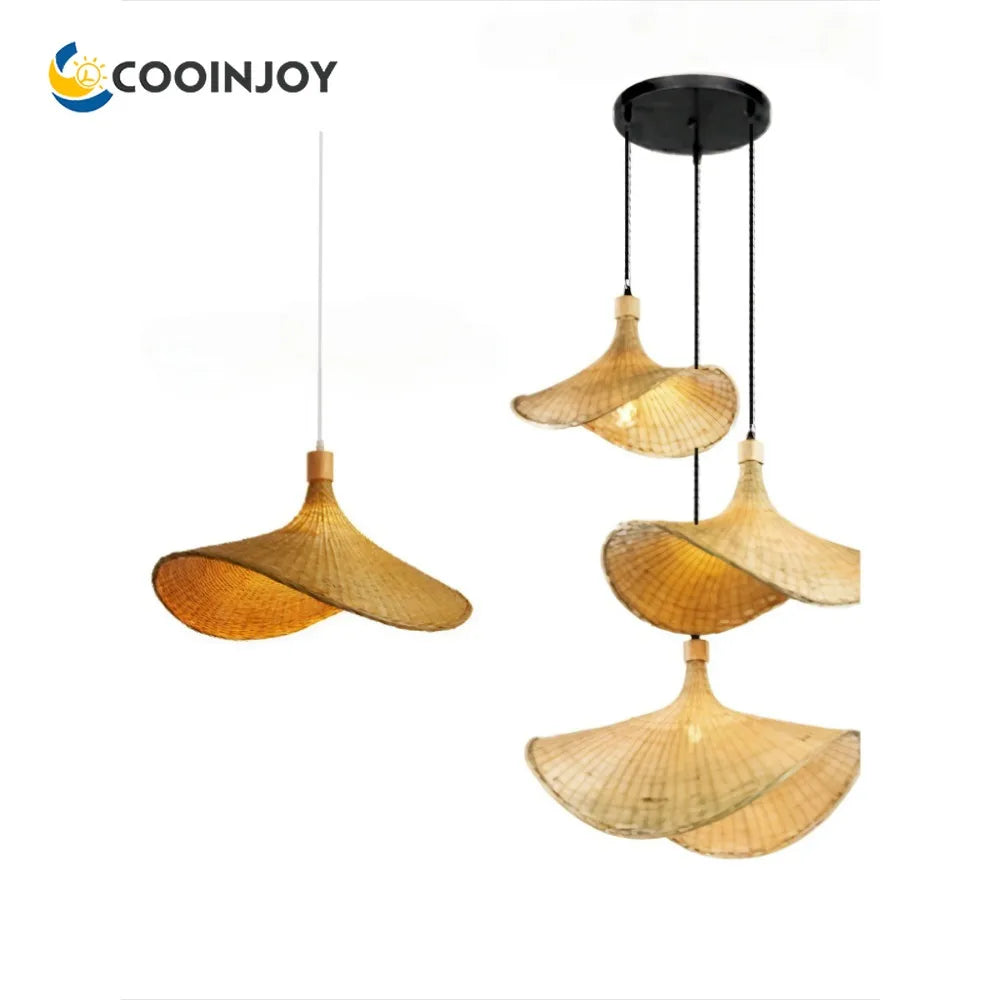 Free Collocation Home Decor Bed Light Room Decor Bamboo 1/3 Light Pendant Light Room Hotel Light Hanging Light Hotel Decor Light
