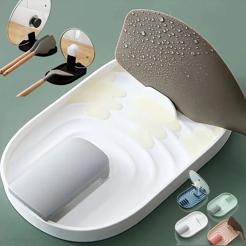 Foldable Storage Holder Spoon Rest Pot Lid Holder Utensil Organizer Spatula Holder Racks Storage Shelves Kitchen Gadget Küche