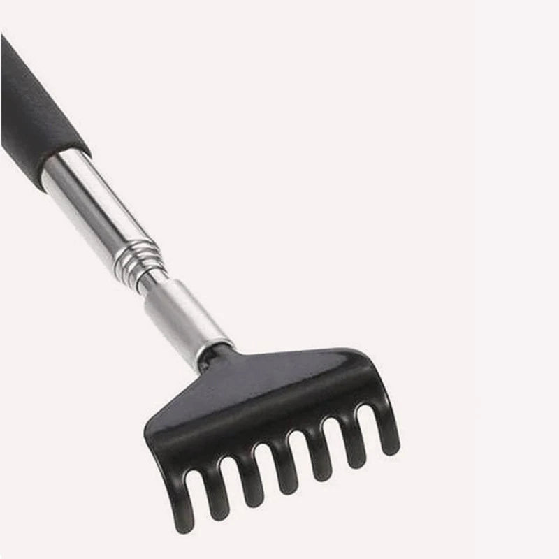 Itchy Scratch Retractable Back Gripper Double-Sided with 3 Detachable Gripper Heads Metal Claw/Rake for Hard-to-Reach Areas