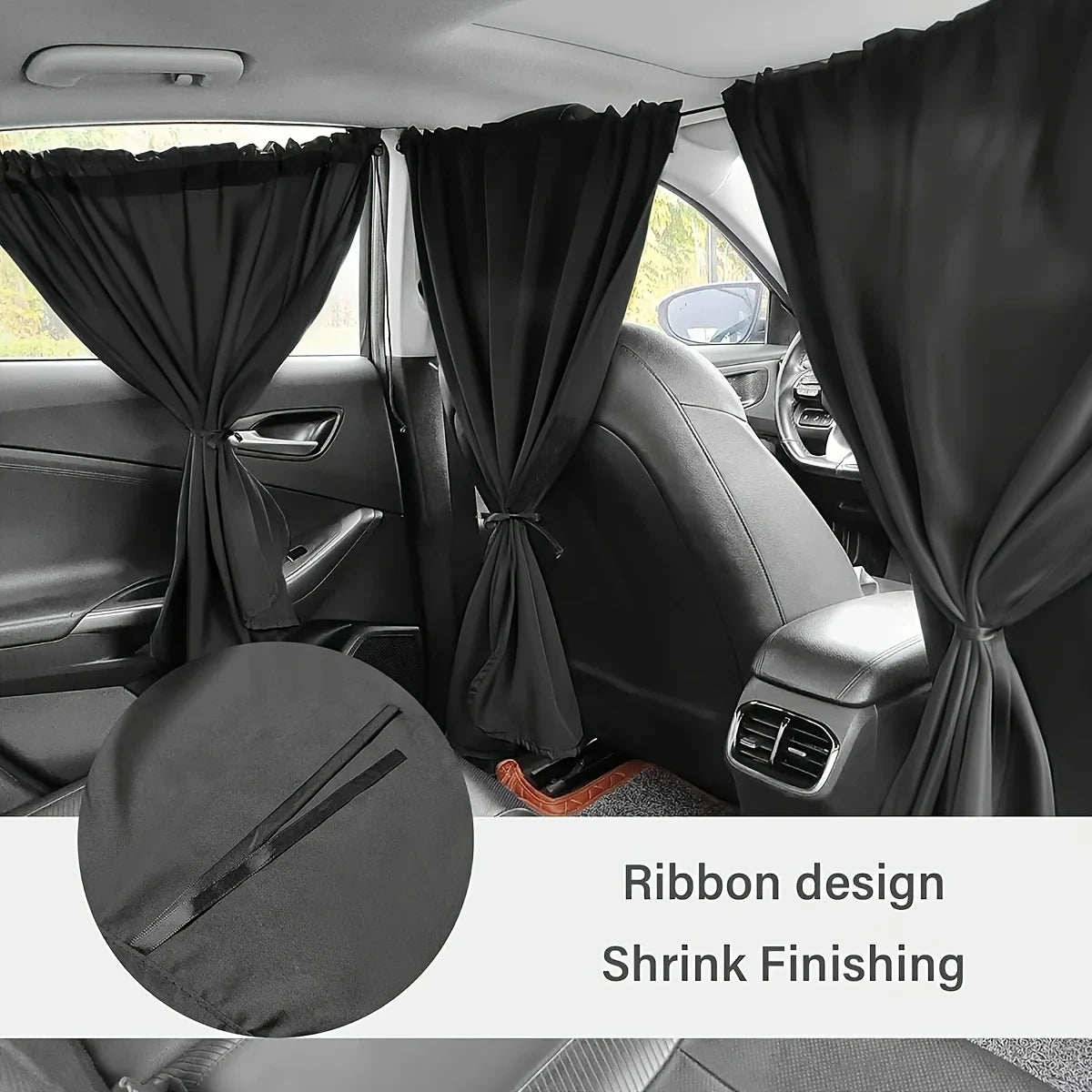 4pcs Car Privacy Curtain Set Window Shade for Travel Nap Night Camping - Detachable Simple Curtain for Vehicle Windows