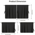 4pcs Car Privacy Curtain Set Window Shade for Travel Nap Night Camping - Detachable Simple Curtain for Vehicle Windows