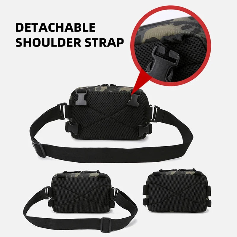 Fishing Vest Bag Men's Camo Fishing Lures Utility Tackle Chest Bags Waist Pack Outdoor Mountaineering Camping Hiking Hunting