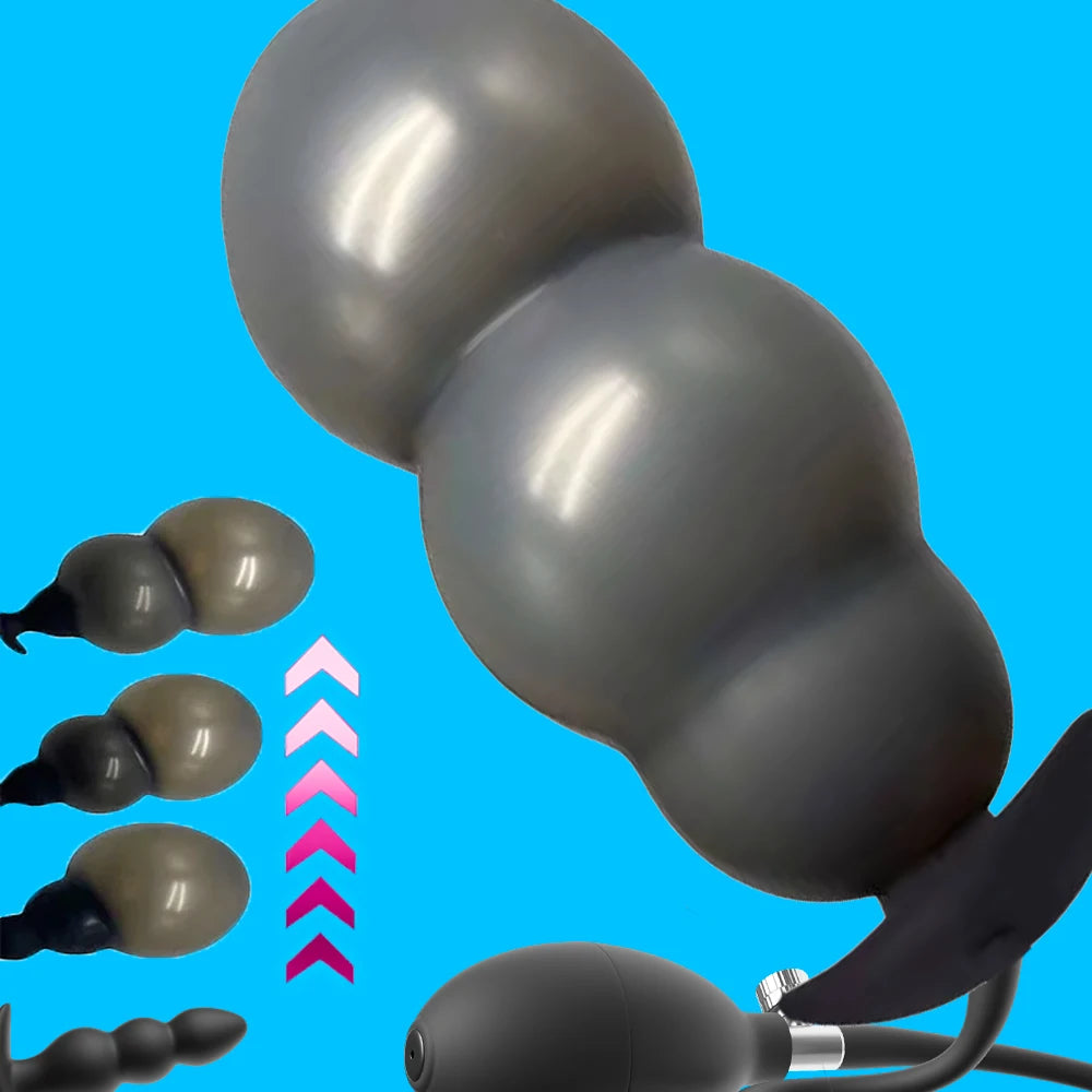 Adult G spot Expansion Stimulator Silicone Inflatable Butt Plug Big Dildo Insertion Sex Toy Male Prostate Massager Anal Sex Toys