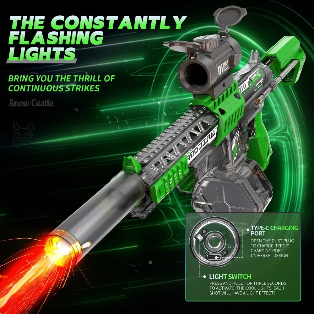 MK9 Large Electric Water Gun Summer Outdoor Beach Firing Shooting Game Water Fight Toy for Children Gifts