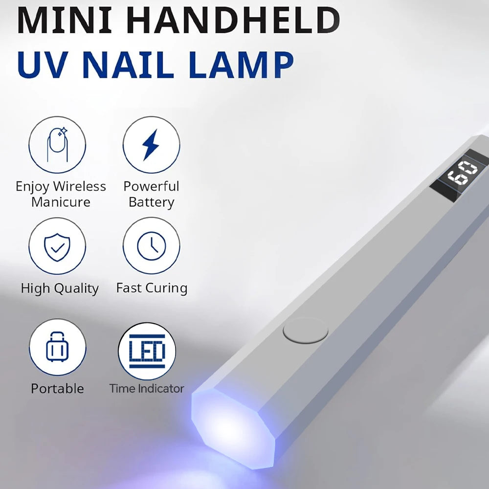 Timerable UV LED Nail Lamp with Adjustable Bracket Base and LED Indicator, Professional Nail Dryer for Fast Curing and Gel Nails
