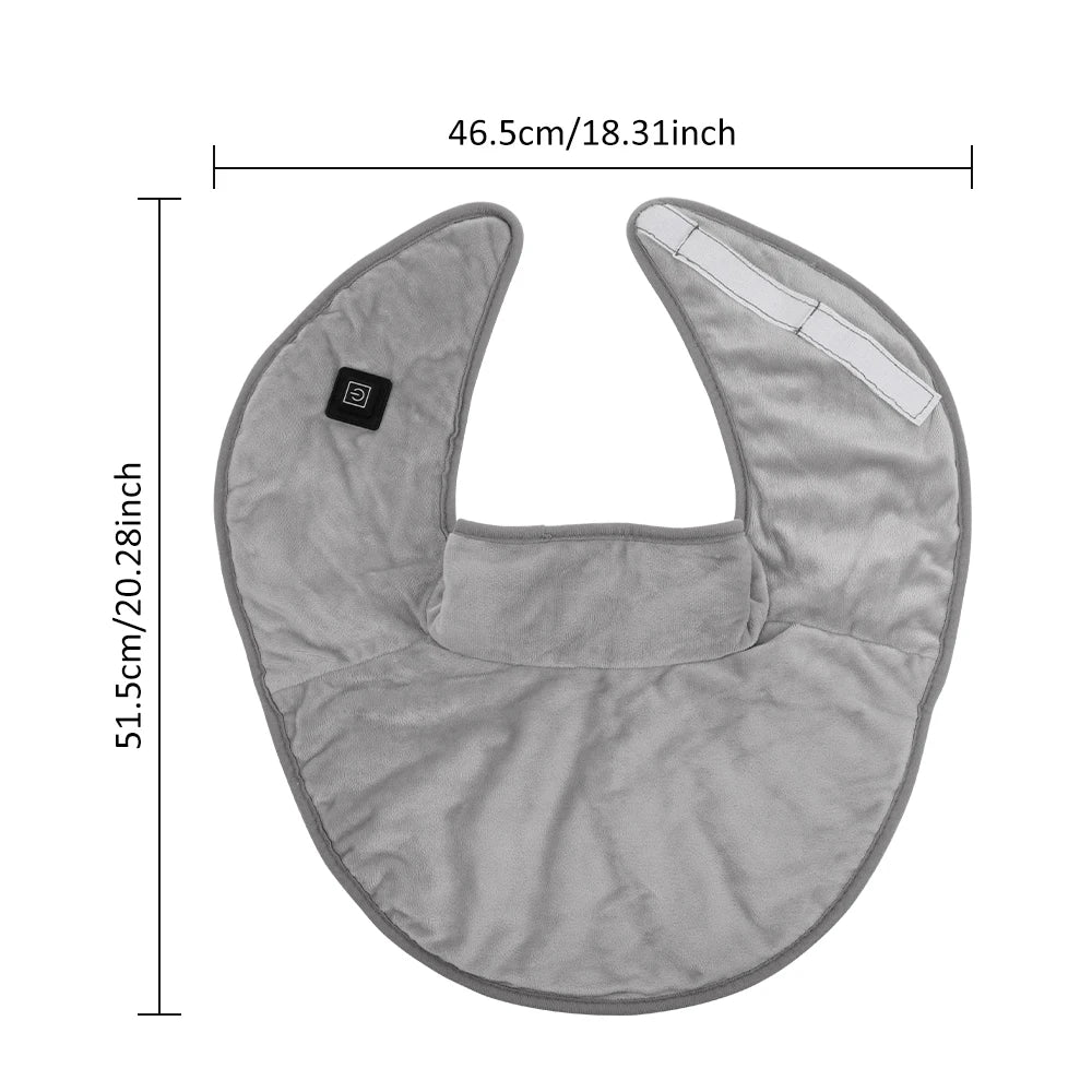 Electric Heating Shoulder Neck Pad Massager Three Gear Hot Compress Cervical Shawl Warmer USB for Shoulder Neck Back Relax Brace