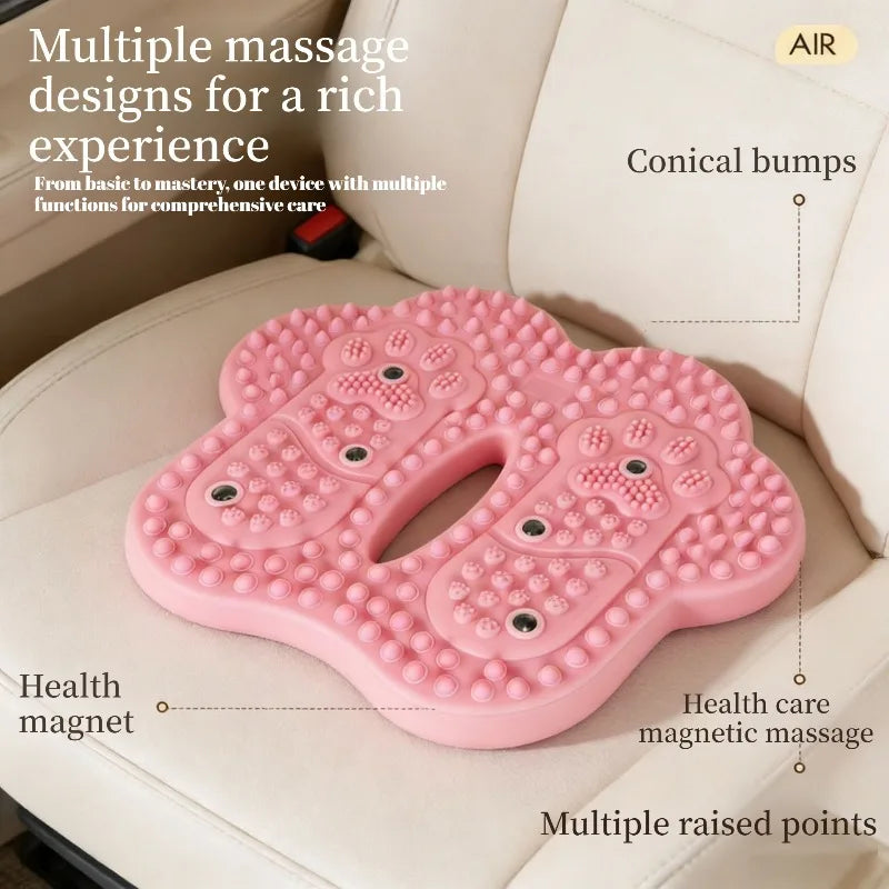 Anti-slip Acupressure Foot Massager Pad Inflatable Foot Massager Strong Suction Cups Foldable Portable Drainage Holes