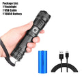 Rechargeable LED Flashlight 90000 Lumens Super Bright Zoomable Waterproof with 3 Modes Powerful for Camping Hiking