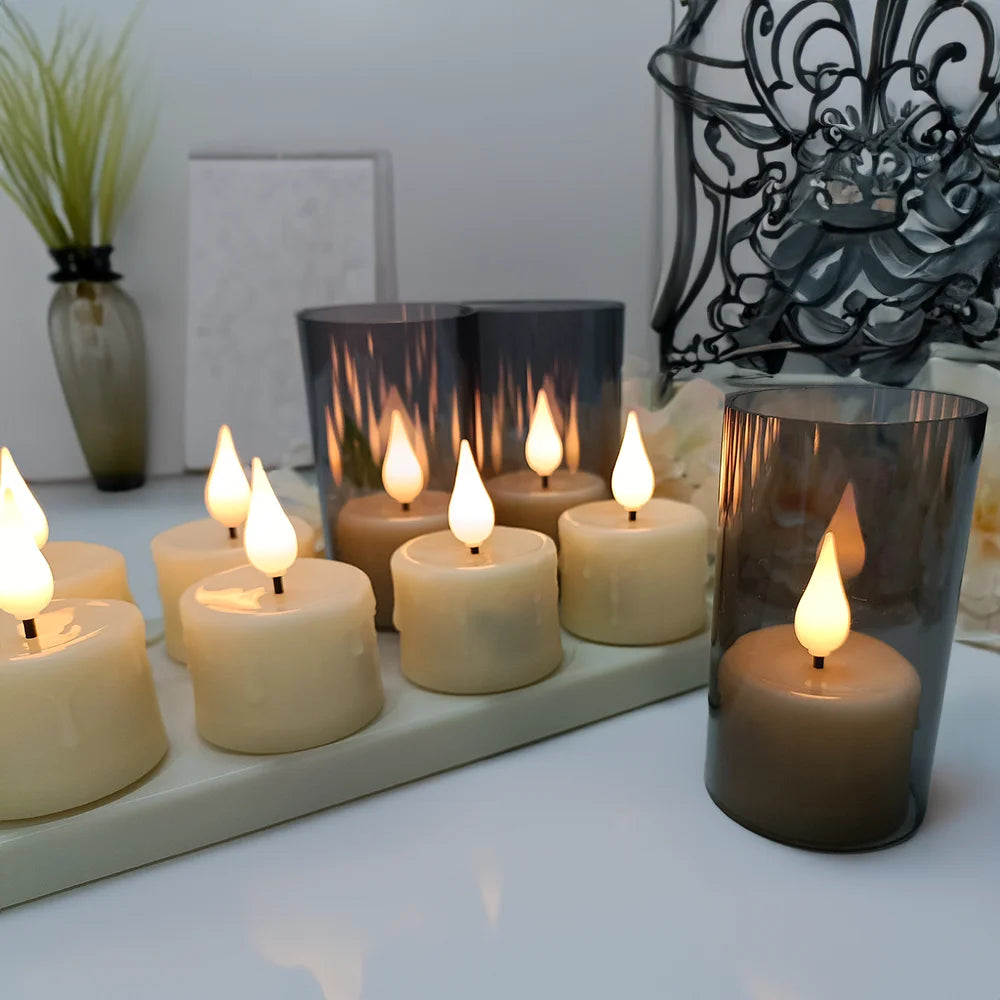 Rechargeable Candle Lamp With Remote Control LED Candles For Room Decor Birthday Home Decor Festival Decoration Flameless Candle