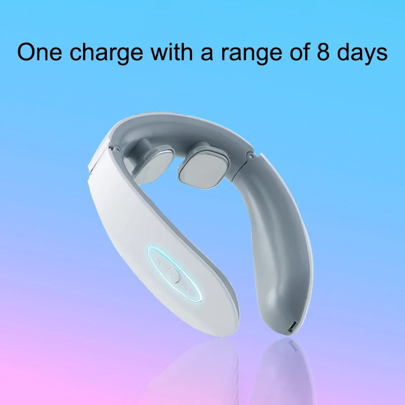 White Cervical Massage Device Multi Functional Neck Protection and Neck Relaxation Massager Portable Portable Neck Care Tool