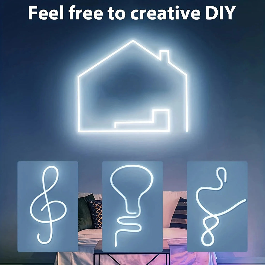 USB 5V LED Neon Light Touch Switch Waterproof Dimmable Strip Lamp Flexible Indoor Ambient Lights For Bedroom DIY Decor Lighting