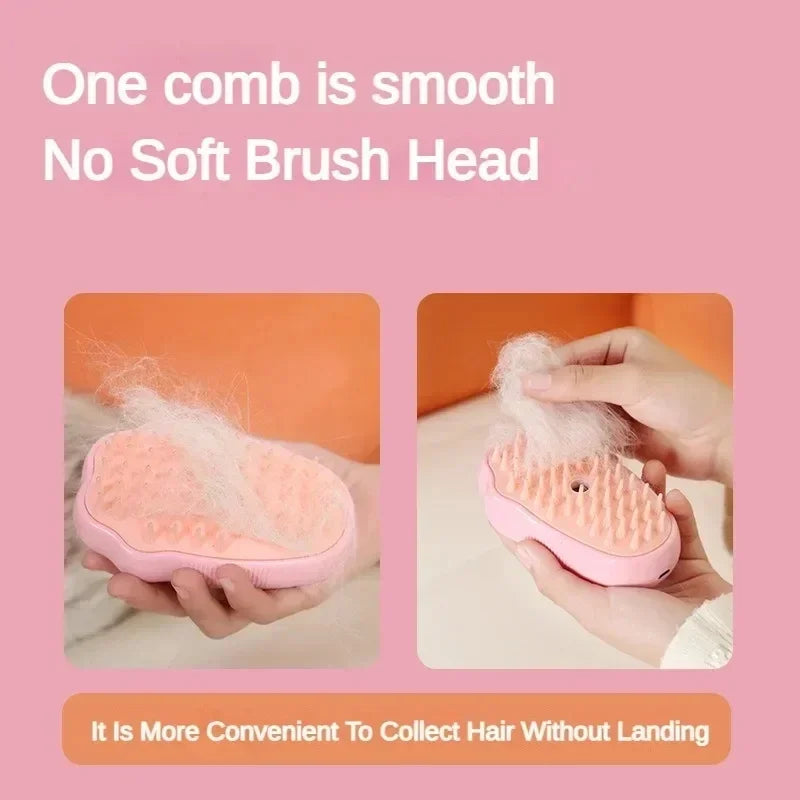 3 in 1 Cat Comb Brush Electric Spray Cat Steam Brush Spray Cat Hair Brushes for Massage Pet Float remover Cat Supplies