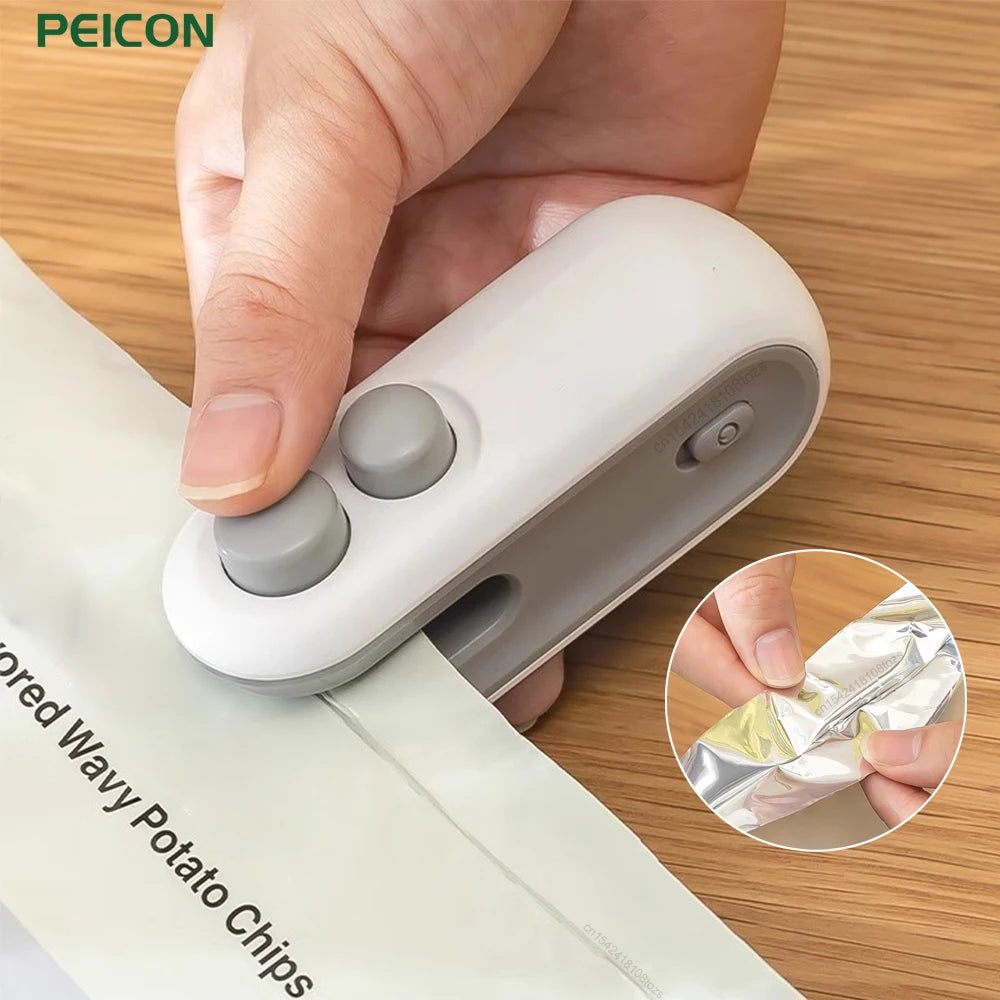 **Mini Portable Bag Sealer | Handheld Heat Sealer for Food, Snacks & Plastic Packaging**  (86 characters)