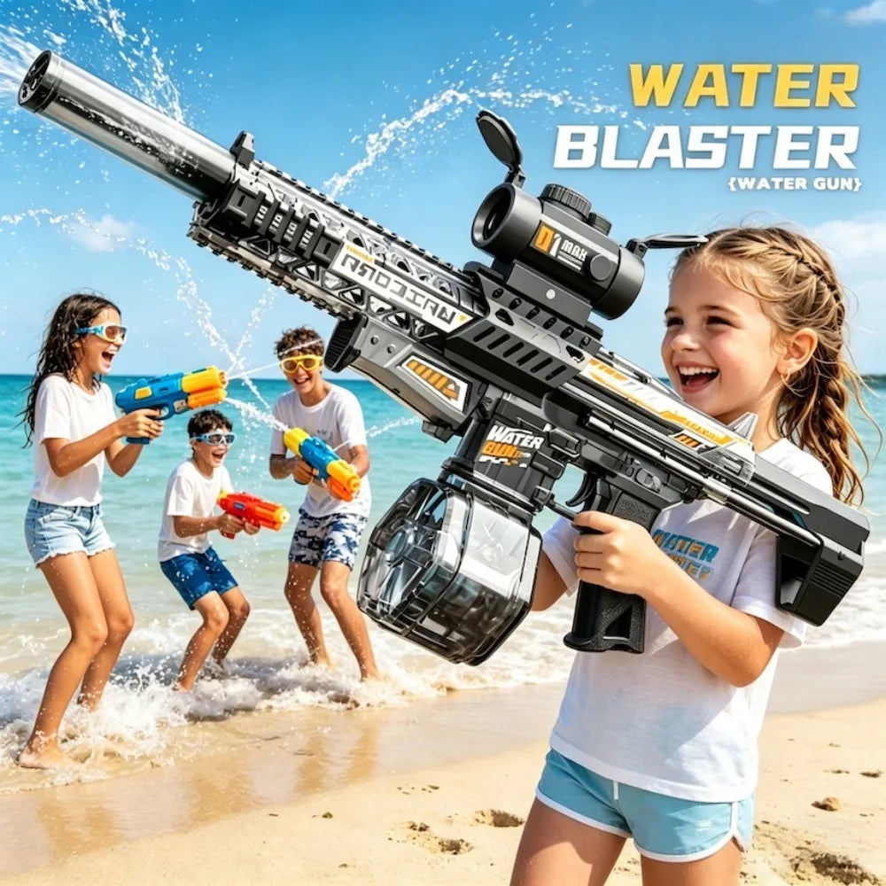 MK9 Large Electric Water Gun Summer Outdoor Beach Firing Shooting Game Water Fight Toy for Children Gifts