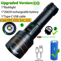 hit product long-range kilometer ultra bright flashlight, outdoor waterproof high-power strong light flashlight, rechargeable