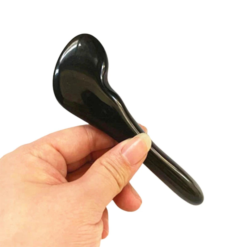 Natural Obsidian Gua Sha Board Gouache Scraper Boad Scraping Meridians Massage Face Lift Anti Wrinkle Beauty Jade Massager
