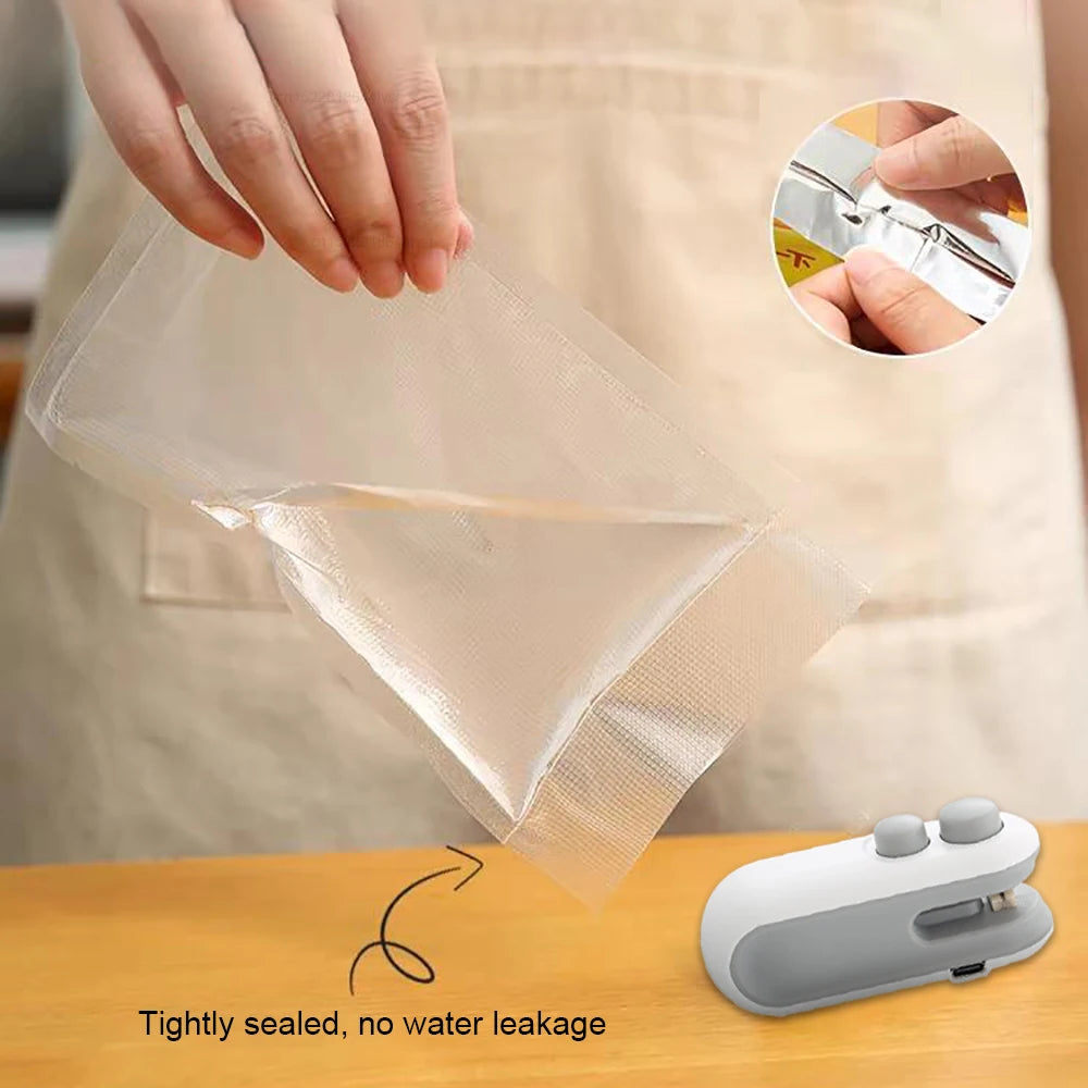 **Mini Portable Bag Sealer | Handheld Heat Sealer for Food, Snacks & Plastic Packaging**  (86 characters)