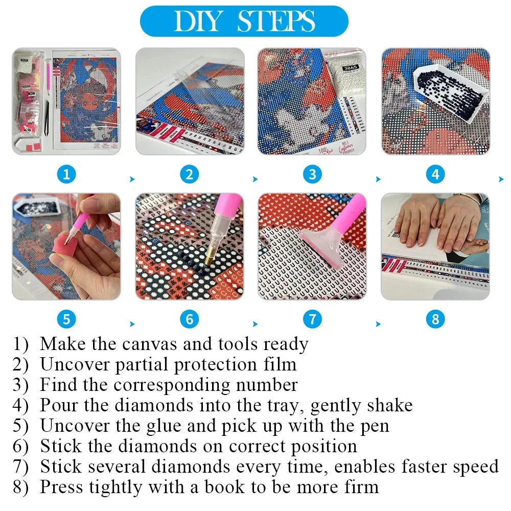 5D Diamond Painting Kits for Adults Full Round Diamond Art Butterfly is Very Suitable for Beginner and Gifts for Wall Home Decor