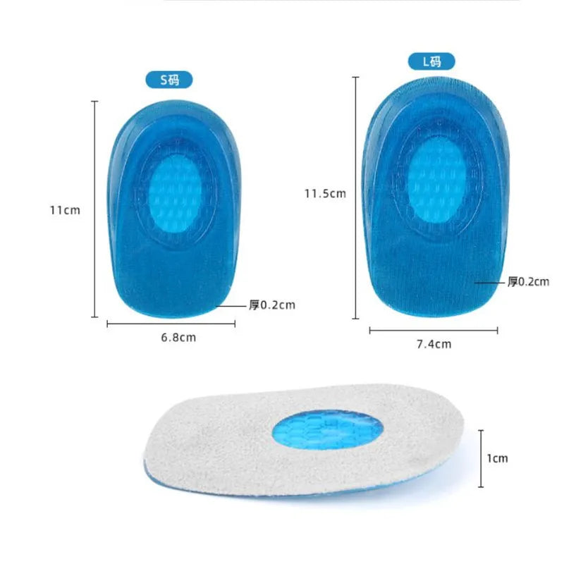 Silicone Gel Insoles Heel Cushion for Feet Soles Relieve Foot Pain Protectors Spur Support Shoes Pad Feet Care Inserts Massager