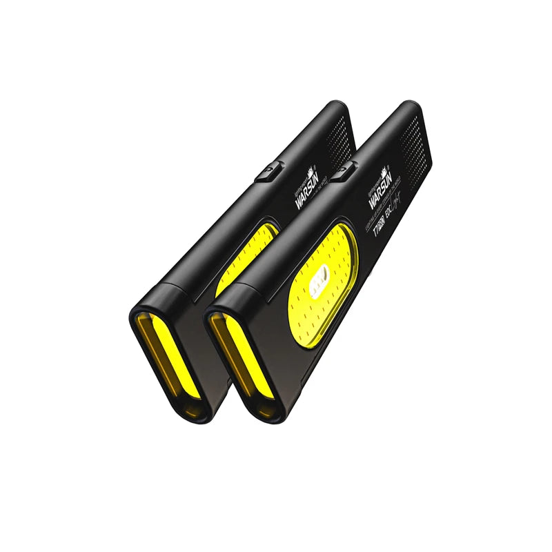 Warsun 2Pcs T7 LED Keychain Flashlight 450Lm Portable Mini Torch Light with Magnet Pocket Lantern Flood Work Light