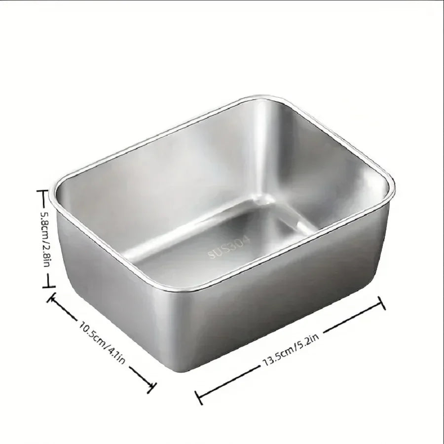 Thickened Stainless Steel Fresh Box Sealed Leak-proof Picnic Bento Box Portable Multi-purpose Lunch Box With Lid Storage Box