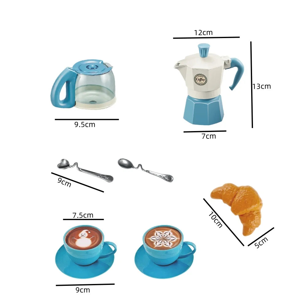 Children Play House Toy Simulation Coffee Snack Set Meal Italian Coffee Toy