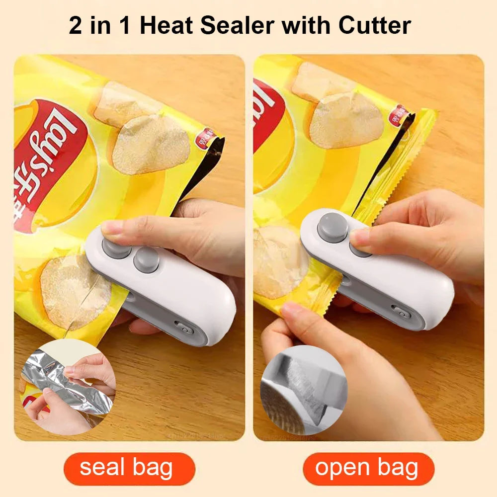 **Mini Portable Bag Sealer | Handheld Heat Sealer for Food, Snacks & Plastic Packaging**  (86 characters)