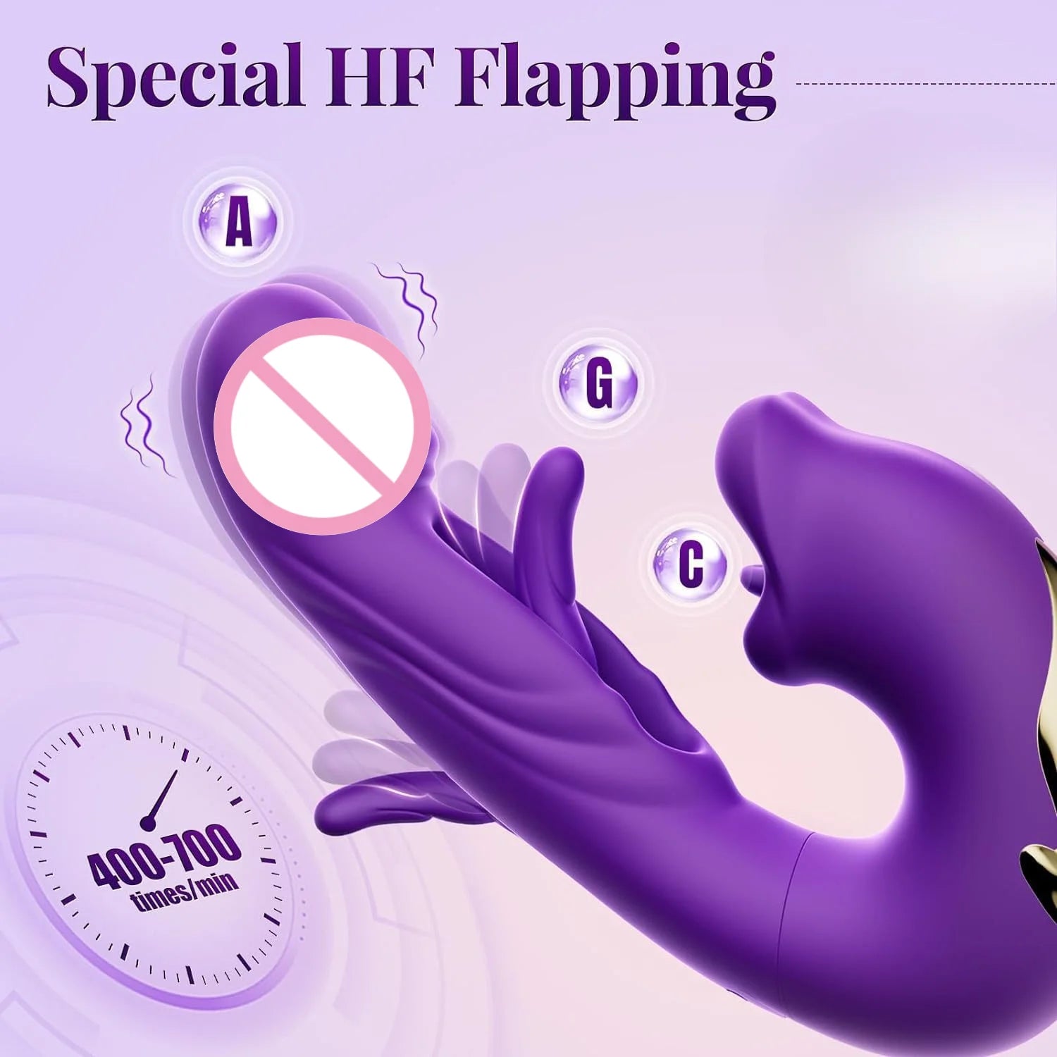 3In1 Telescopic Flapping Vibrator Waterproof G-Spot Clitoral Dual Stimulator Finger-Flapping Tongue Licking Women's Sex Toy