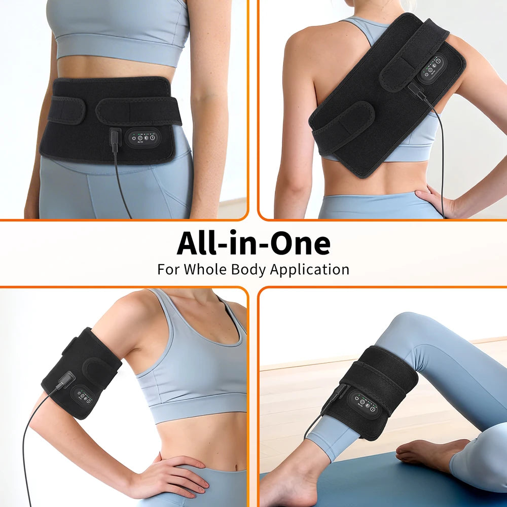 72 LEDs Red Light Therapy Pad Home Use 660nm 850nm Near Infrared Waist Massager Belt for Back Abdomen Leg Muscle Relaxation Wrap