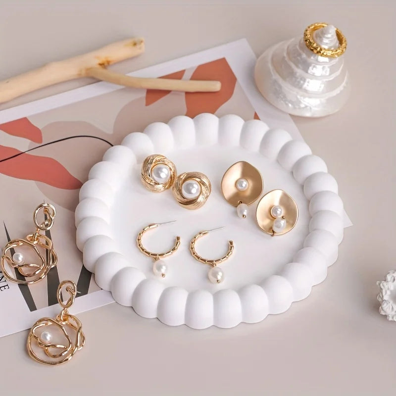 DIY Bubble Tray Coaster Silicone Mold Plaster Epoxy Concrete Cement Mould Handicrafts Gift Jewelry Storage Tray Home Decor