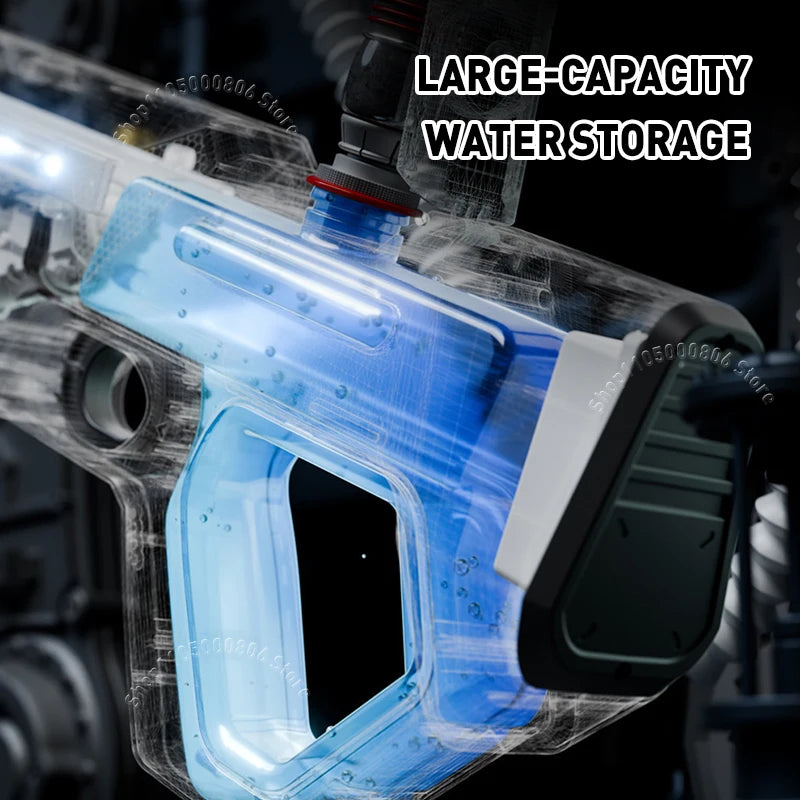 2026 Model Electric Water Gun Large Capacity Electric Suction Long-Distance Shooting With LED Light Children's Water Play Toy