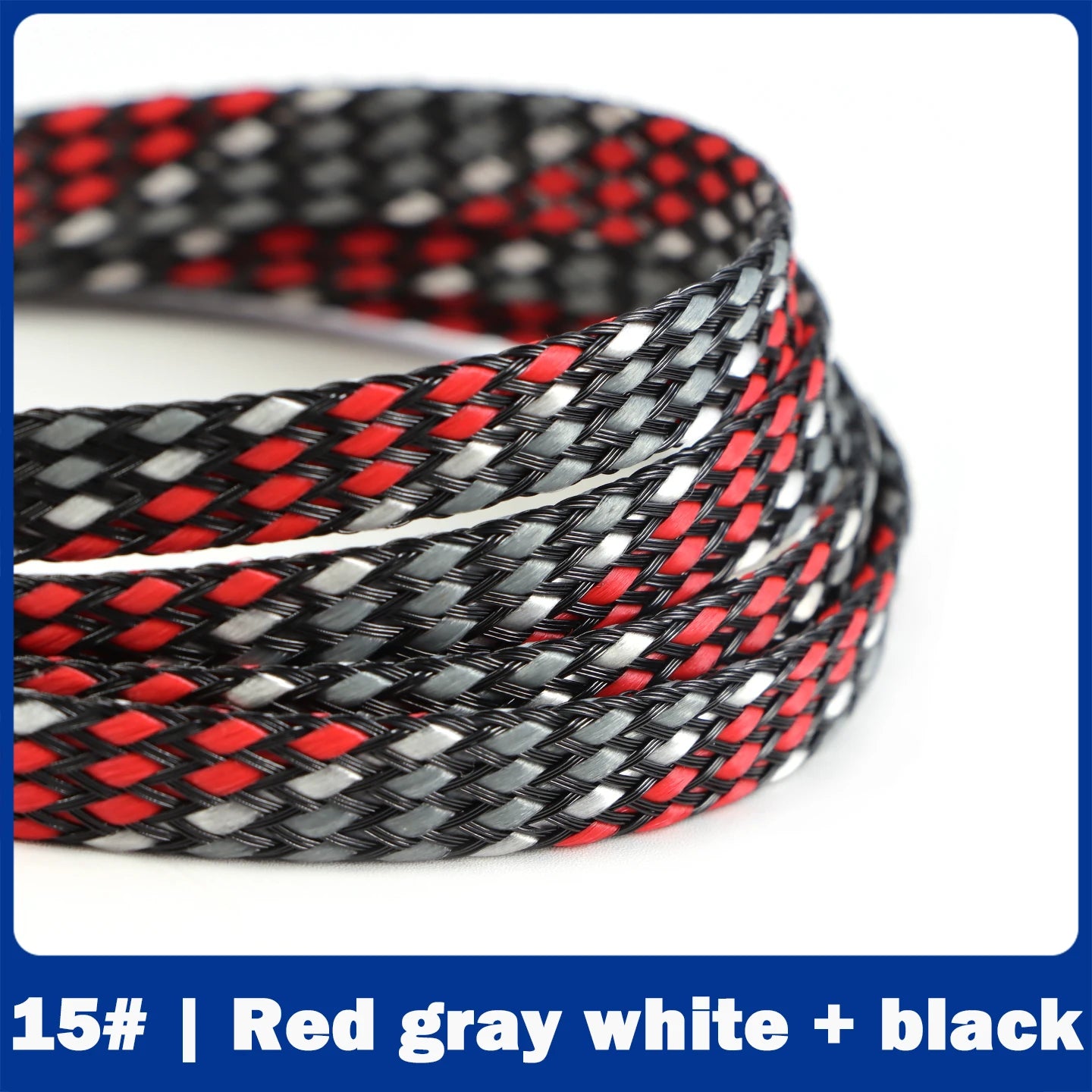 4/8/12mm PP Cotton Yarn + PET Woven Cotton Mesh Braided Cable Sleeve Expanding Braided Sleeving Wire Cable Harness Sheathing