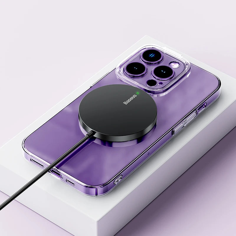 Baseus 15W Magnetic Wireless Chargers for iPhone 15 Qi Wireless Charger Fast Charging Pad for iPhone 13 12 Mini Phone Charger
