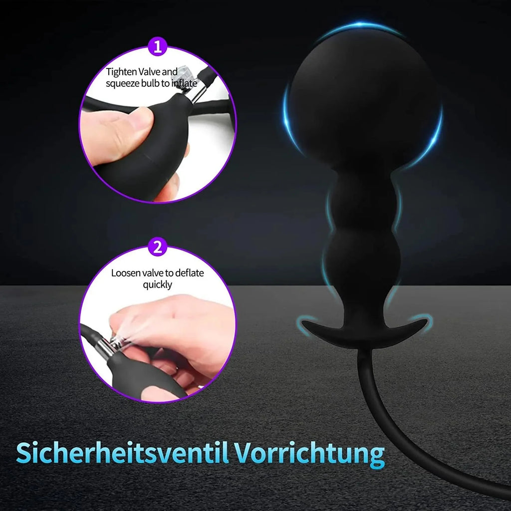 Adult G spot Expansion Stimulator Silicone Inflatable Butt Plug Big Dildo Insertion Sex Toy Male Prostate Massager Anal Sex Toys