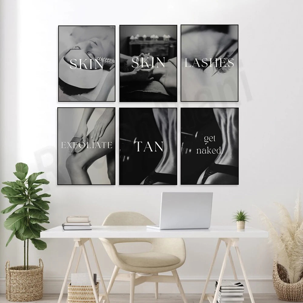 Beautician art, skin care skin care art, eyelashes props, tanning salon, beauty salon decoration, spa center wall poster
