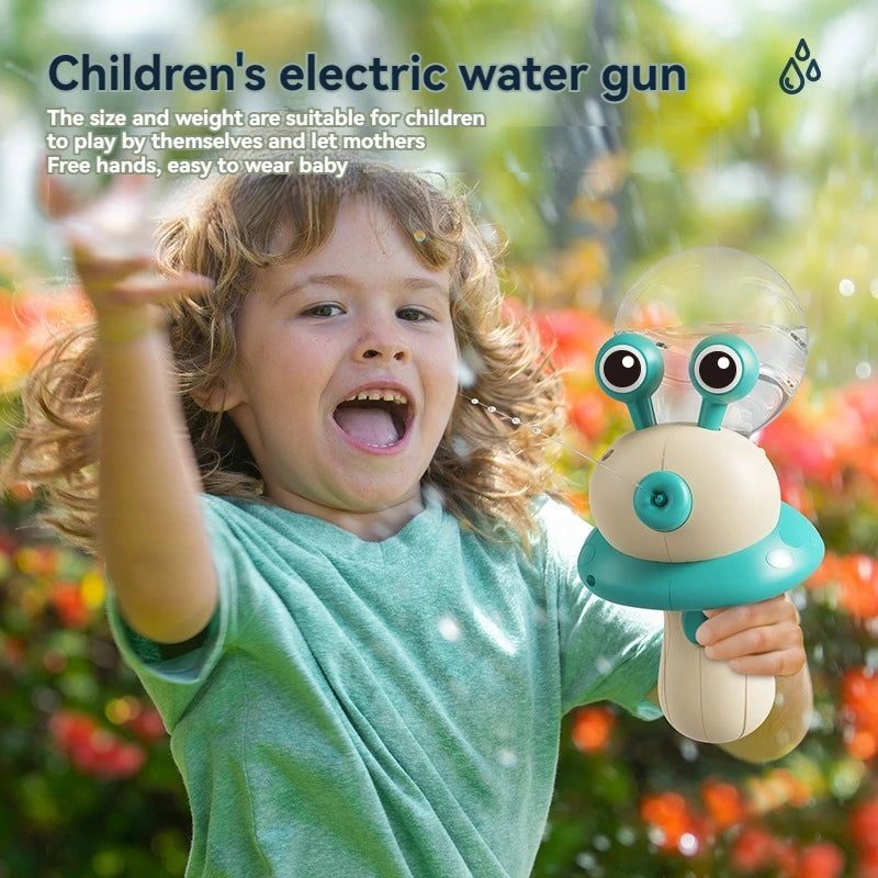 Kids Electric Water Gun with Long Range – Lightweight Handheld Snail Water Blaster for Outdoor Summer Fun, Pool & Beach Play