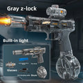 Simulated Firing and Recoil Electric Water Gun Toys Children Automatic Sensor Lights Water Pistol Summer Outdoor Beach Kids Toy