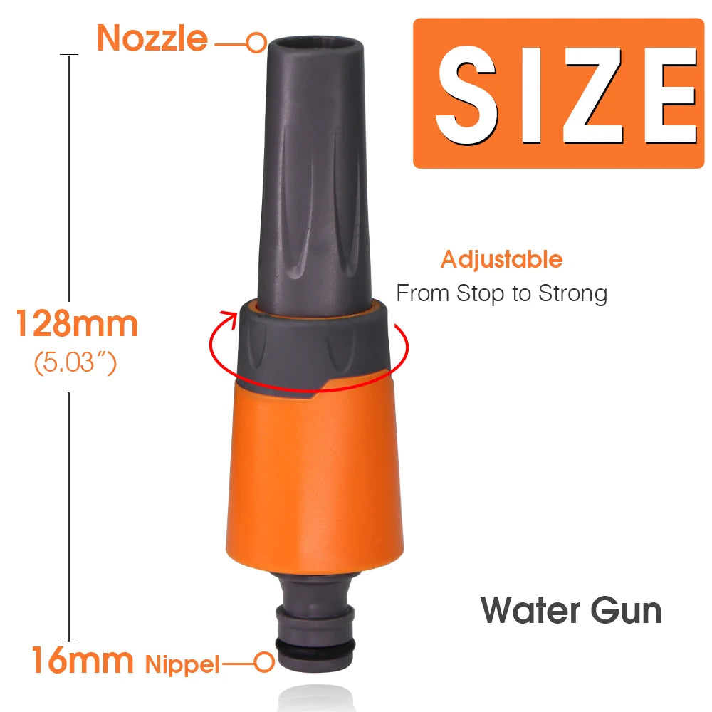 TPR Package Glue High Pressure Water Gun 1/2" 3/4" Hose Adjustable Nozzle Sprinkler for Garden Lawn Watering Car Wash Sprayer