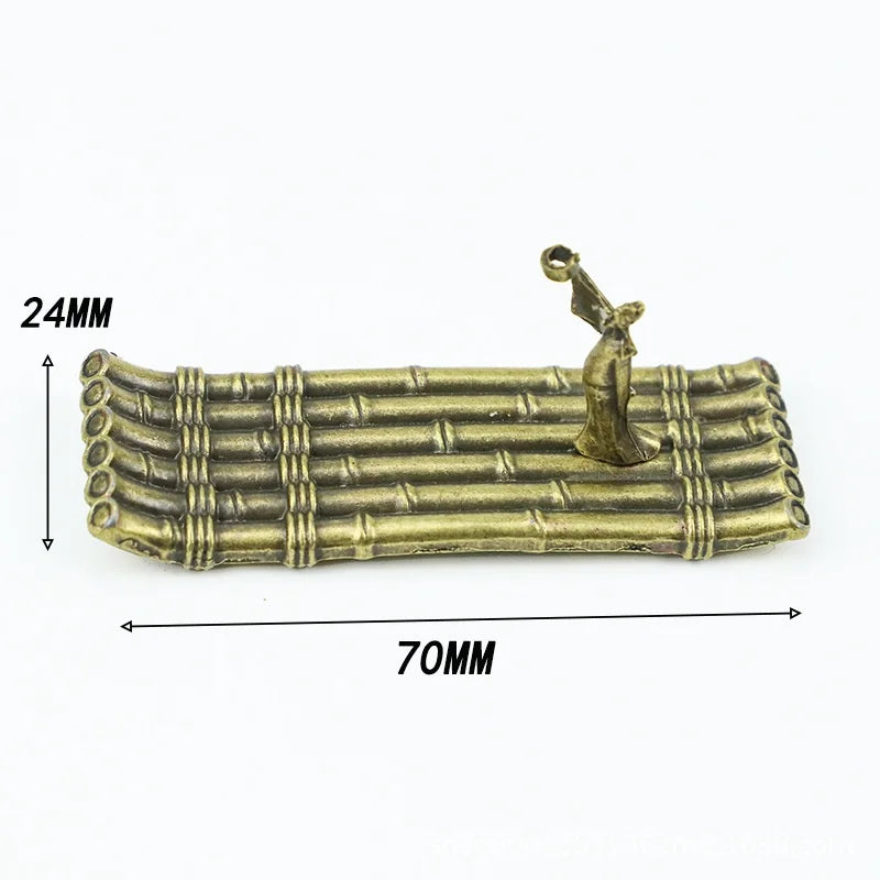 Antique Brass Nautical Boat Creative Awning Fishing Boat Holder Desktop Ornament Home Decor Gift for Birthday Christmas Party