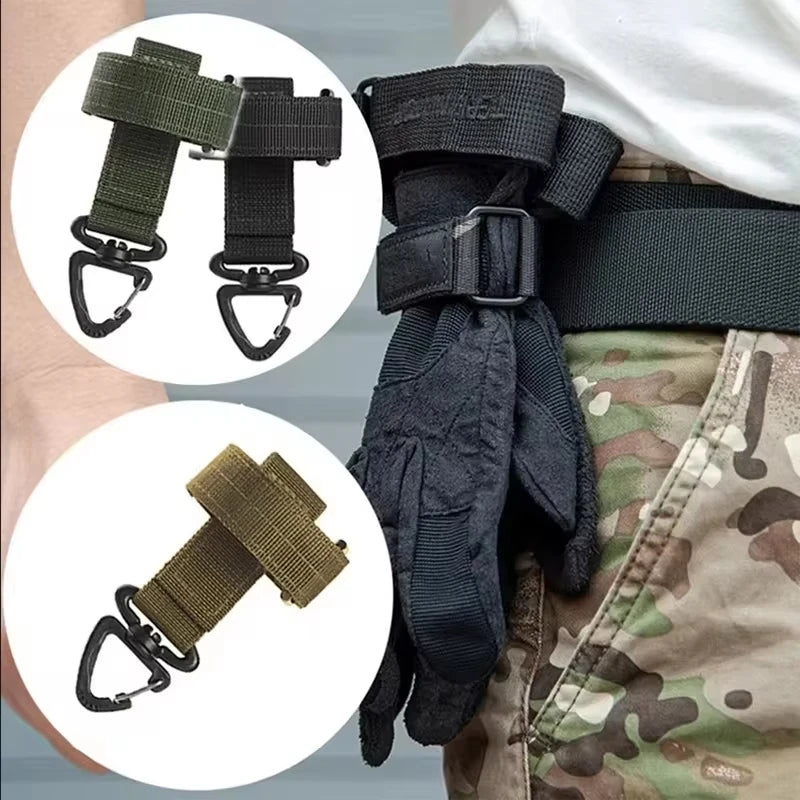 1 PC Mountaineering Buckle Outdoor Keychain Gear Clip Keeper Pouch Belt Keychain Gloves Rope Holder Hook Camping
