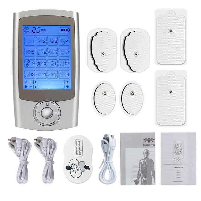 Electrical Nerve Relax Muscle Massager 16 Mode TENS Slimming Machine Electric Body Massage Rechargeable Physical Therapy Device