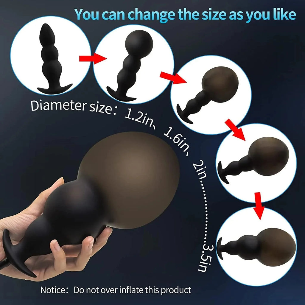Adult G spot Expansion Stimulator Silicone Inflatable Butt Plug Big Dildo Insertion Sex Toy Male Prostate Massager Anal Sex Toys